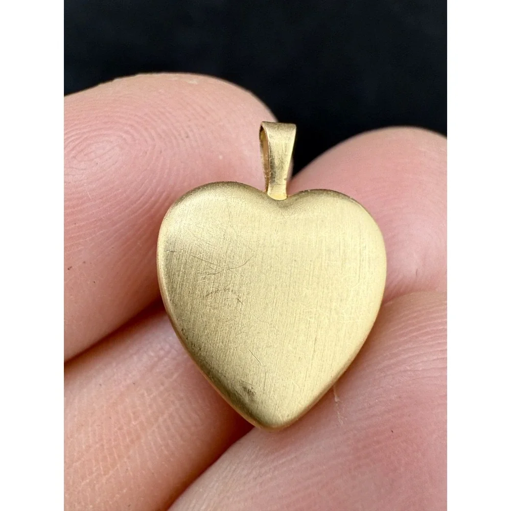 Vintage Gold Filled Locket‎ Pendant Cross Etched